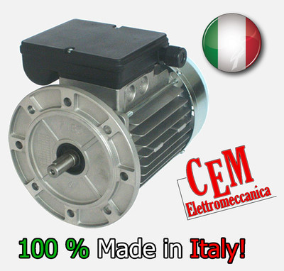 Einphasiger Elektromotor 0,37kW (0,5HP) 1400 U/min - Mec 71 B5 Für 230V Anschluss