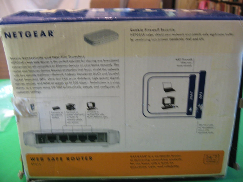 Netgear RP614 v4 4-Port Safe Gateway Cable/DSL Web PC Router w/ 10/100Mbps NEW - Image 4 of 4