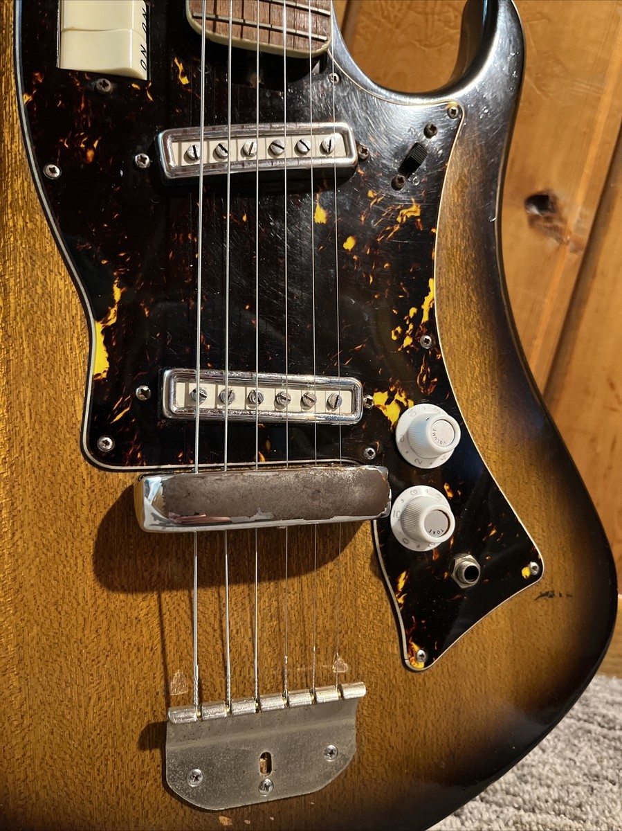 Vintage Norma Sunburst Electric Guitar 60s Angled Pickup Switches