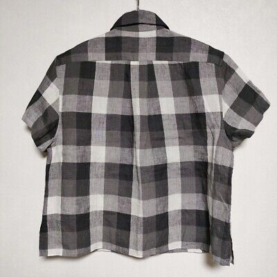 MARGARET HOWELL 578-9152014 Linen block check Blouse shirt MARGARET HOWELL 578-9152014 Linen block check Blouse shirt