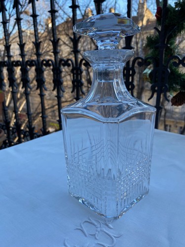 Baccarat : Carafe à Whisky en Cristal Taillé Modèle " Nancy " Estampillé - Imagen 7 de 16