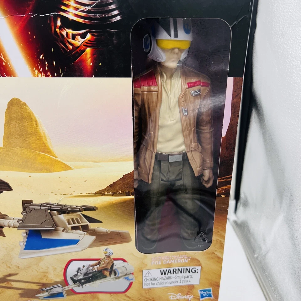 Star Wars Speeder Bike Moto Speeder with Poe Dameron disney hasbro Force Awakens - Image 2 of 4