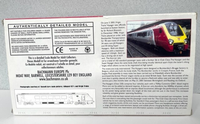 BACHMANN CLASS 220 VIRGIN VOYAGER 32-600 CAR (NON TILT)