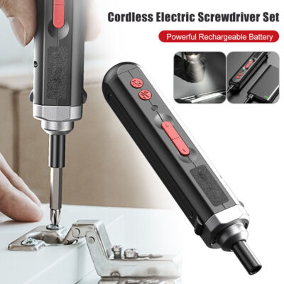Cordless Electric Screwdriver USB Rechargeable Screwdriver Drill Bit Power Tool