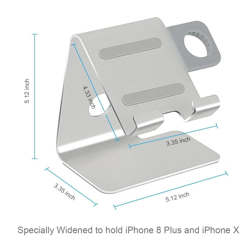 Soporte universal de escritorio para iPhone Apple Watch 2 en 1, soporte para todos los modelos de iPhone Foto 4 de 4