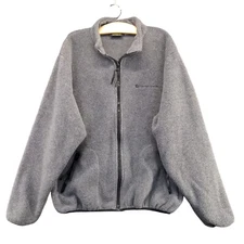 K-Products Men's Full Zip Fleece Jacket Large Gray Dow Agro Sciences