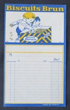 Facture 1920 LES BISCUITS BRUN thé 2 bébés illustrée billhead 109