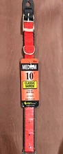 Pet Wear Medium Red Dog Collar Neck Size 7"-10" Width 5/8" Dogs Up To 56 Pounds