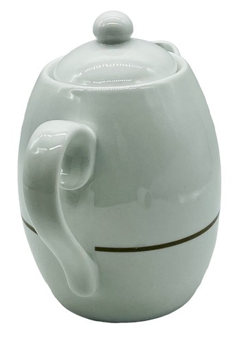 Starbucks White Gold Scroll 2015 Ceramic Coffee Tea Pot 30 oz 900ml - Picture 4 of 8