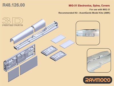 RAYMOCO R48.126.00 1/48 MiG-31 Electronics, Spine, Covers.