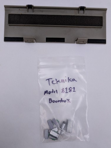 Vintage Rare Teknika Boombox Model 8181 Battery Cover + Sliders Knobs Parts Lot - Picture 2 of 8