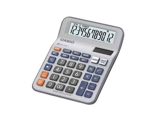 Casio MC-12M Shop Calculator 12 Digits - Grey - Picture 2 of 5