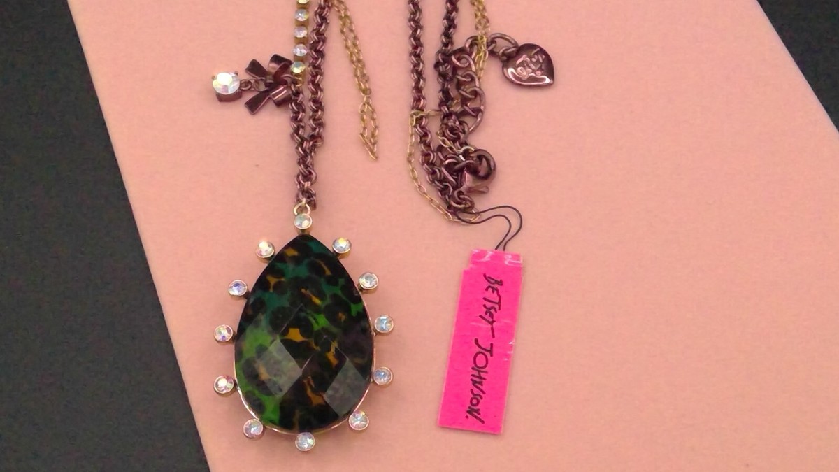 Betsey Johnson VTG Asian Jungle Green Leopard Necklace NWT FREE SHIPPING!!