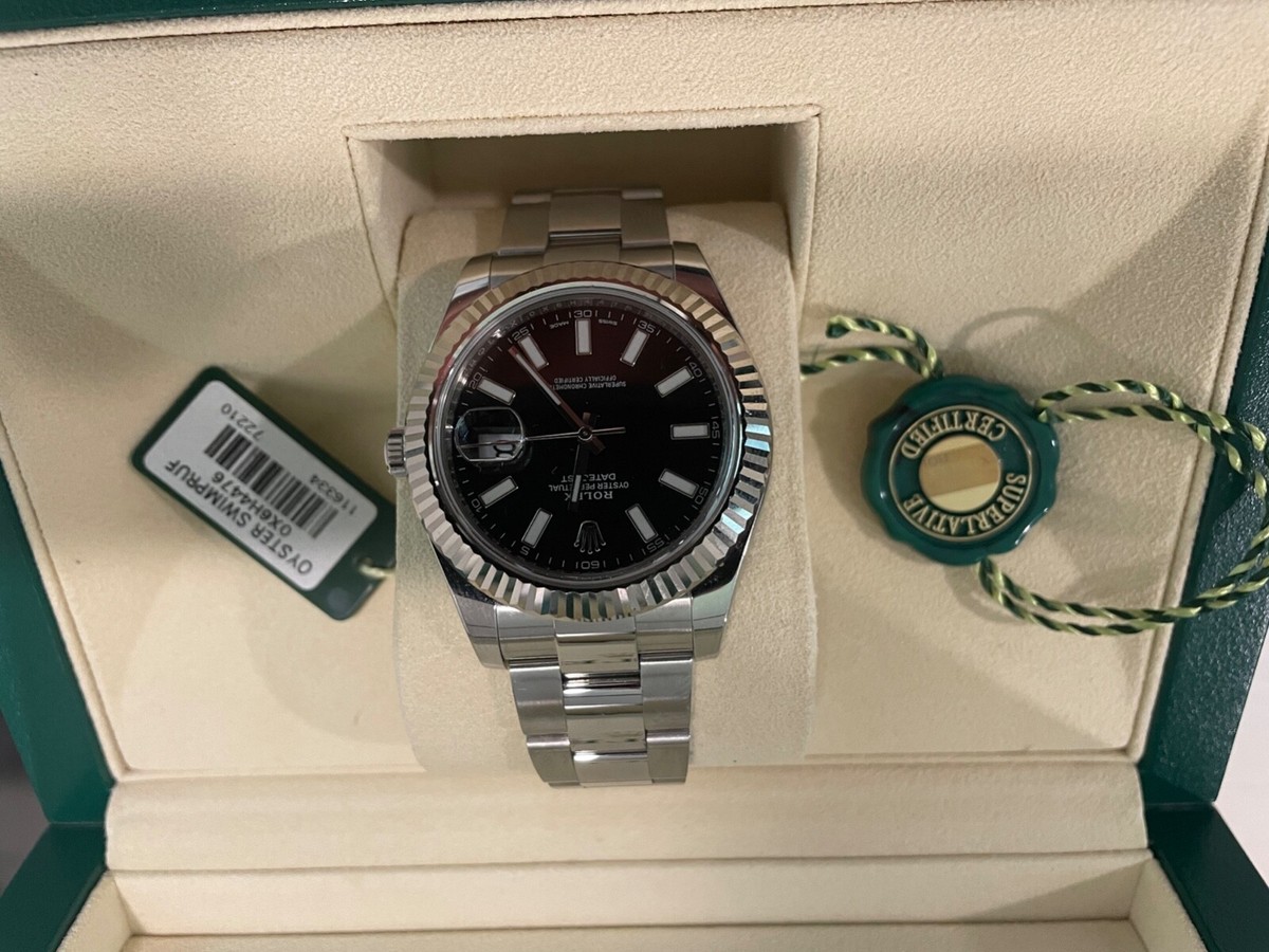Rolex Datejust II Men's Black Stick Indexes Dial Watch - 116334 | eBay