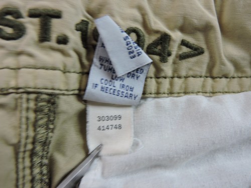 Old Navy Herren 34x9 Militärstil Gürtel Cargo Baumwolle Nylon Shorts hellbraun - Bild 11 von 12