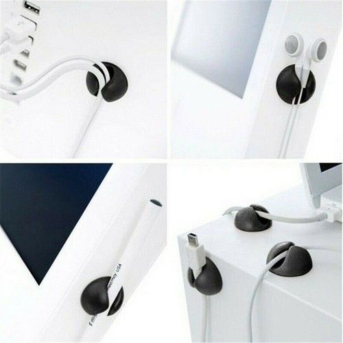 20X Self Adhesive Cable Clips Cord Management Wire Holder Organizer Clamp AU - Photo 9/10