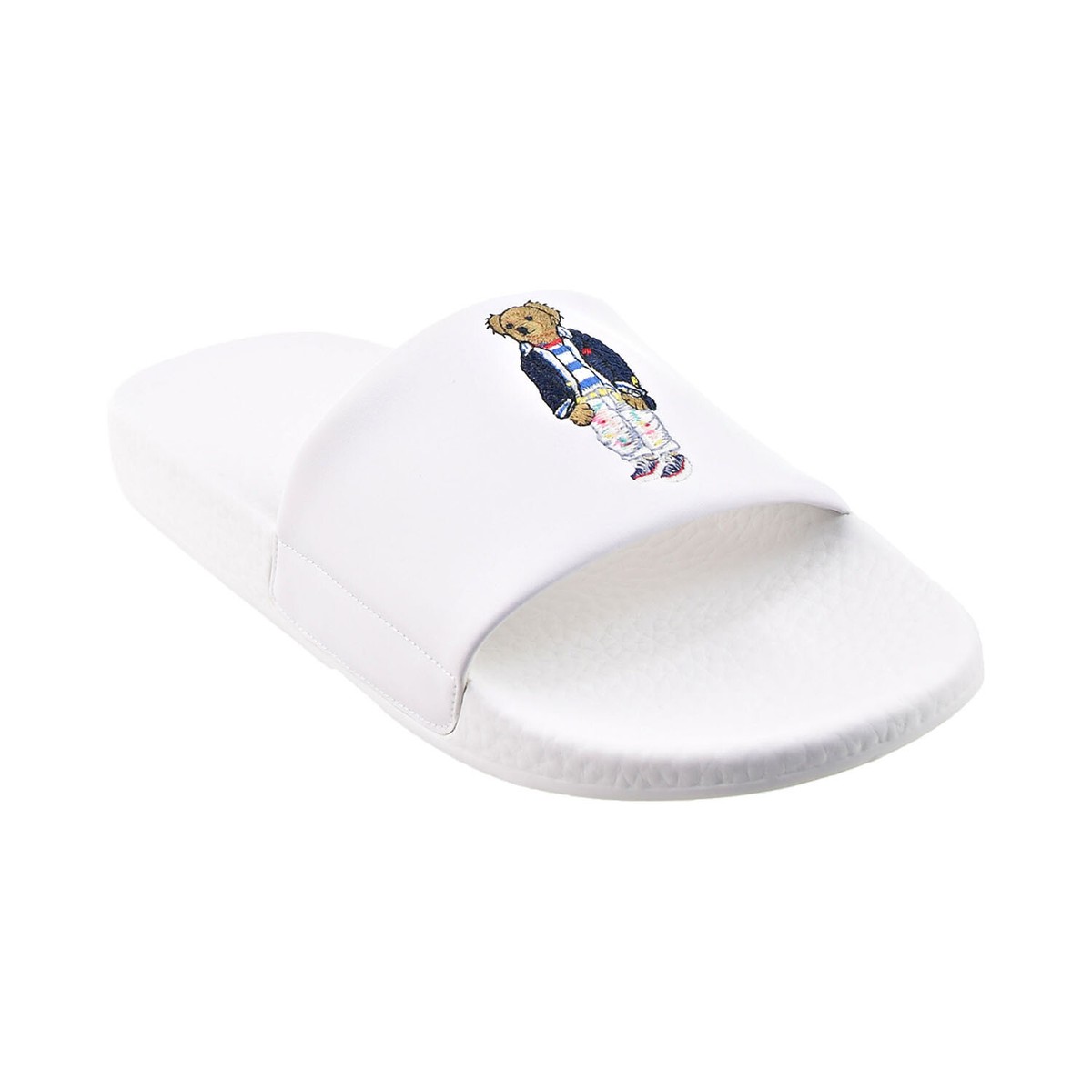 Polo Ralph Lauren Bear Print Men's Slides White 809861591-003 | eBay