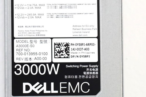 Dell PowerEdge MX7000 3000W Server Power Supply Dell P/N: 0Y58PJ Grade A - Picture 5 of 5