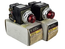 GE General Electric CR104PLT32R Pilot Indicator Light, Red ( Lot of 2 ) NEW