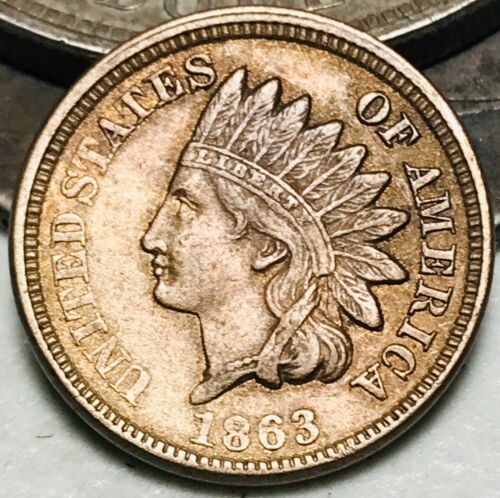 1863 Indian Head Cent Penny CN 1C Ungraded Civil War Date US Coin CC25149