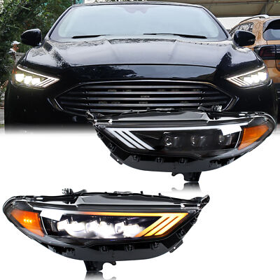 LED Headlights for Ford Fusion 2017-2020 Mondeo Sequential Front Lamps Assembly