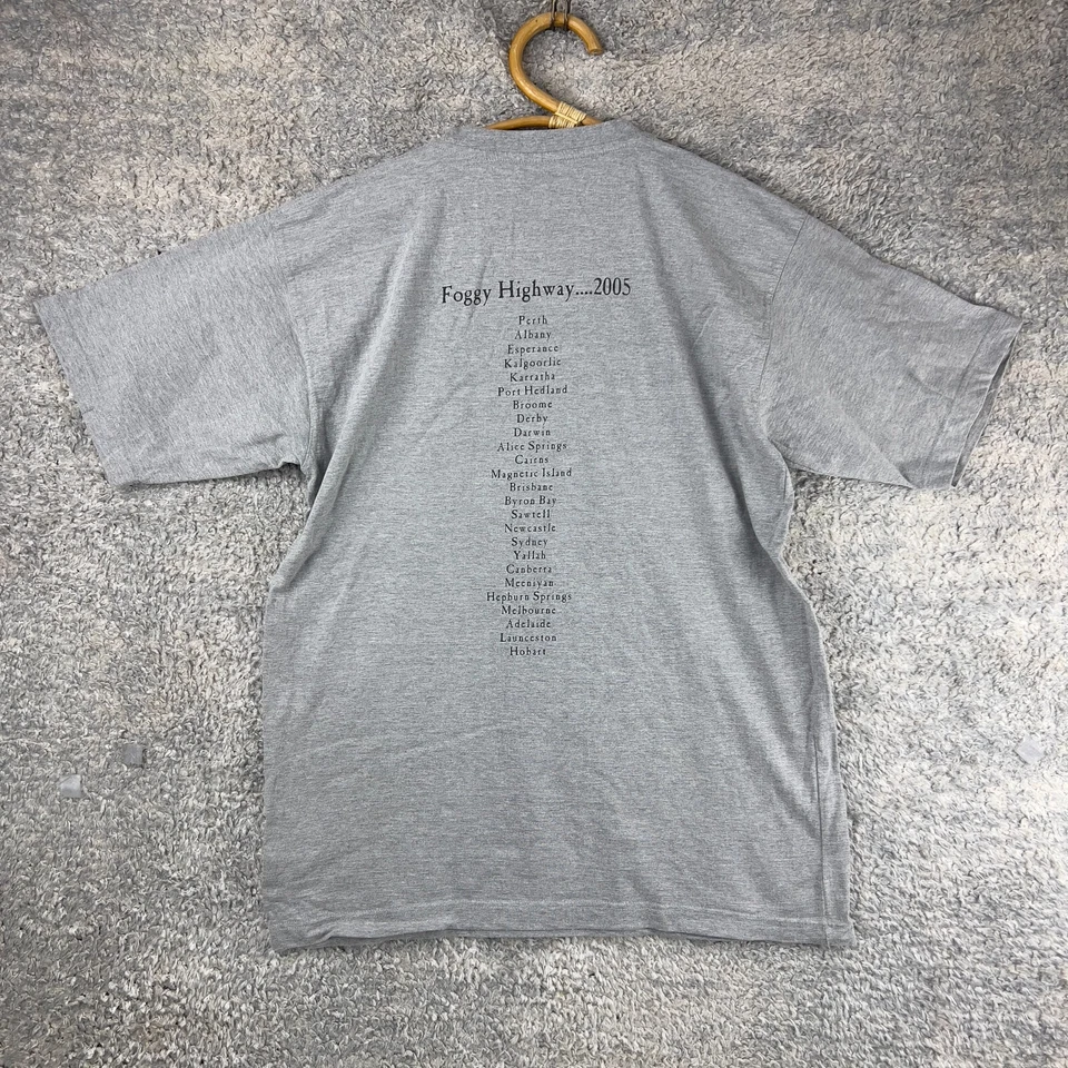 PAUL KELLY 2005 Oz Tour t shirt grey Mens Size XL rock & roll Music Songwriter - image 3 of 4