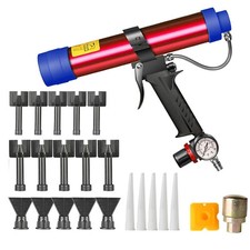 Adjustable Pneumatic Seam Sealer Glue Gun Air Rubber Tool 310ml Hard Sealant Set