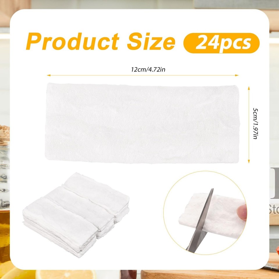 24pcs Table Top Firepit Ceramic Wool Replacement Parts, for Indoor Fire