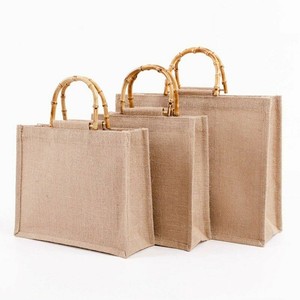 burlap shopping bolsa