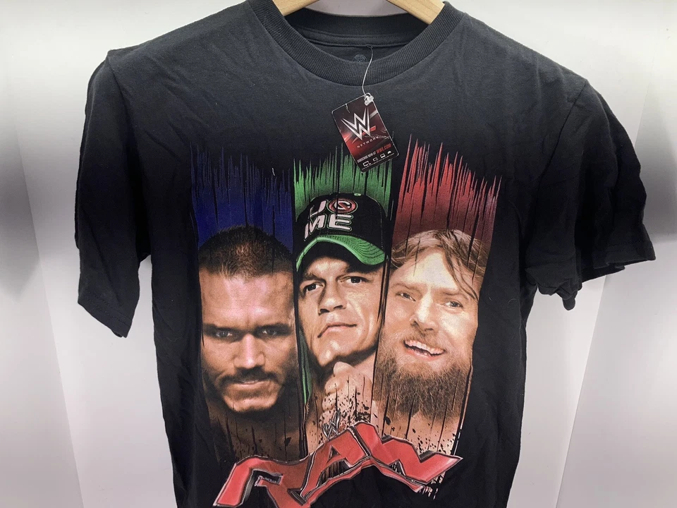 Camisa WWE Raw Juvenil Talla 2XL Negra Jon Cena Randy Orton Daniel Bryan 2015 Nueva Con Etiquetas Foto 2 de 4