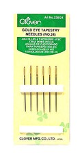 Clover Tapestry Gold Eye Needles Size 24