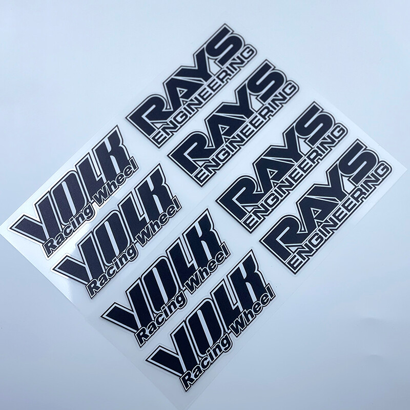 JDM VOLK Racing TE37 Wheel Decals Stickers – Blue, 8-Piece Set By Rays Engineering (Unbranded)