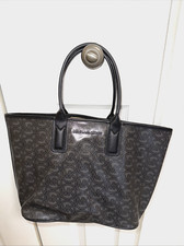 MICHAEL KORS JODIE SMALL TOTE BAG PURSE MK BLACK SIGNATURE LOGO CIRCLE MONOGRAM