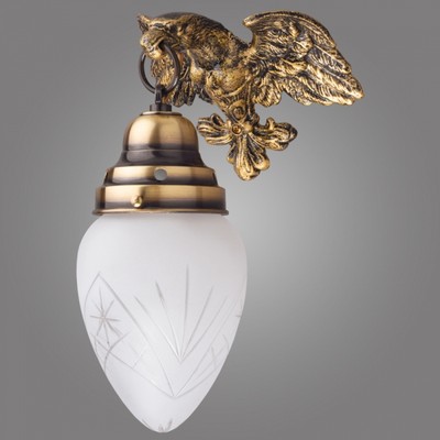 Stil Antik Exklusive Wandlampe Ouro aus Messing klassisch Wandleuchte