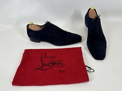 Christian Louboutin blue suede shoes men Size Cap US