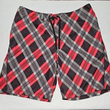 Hurley Men's 38 Board Shorts Swim Trunks Bathing Suit Unlined Red Black