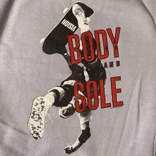 Vintage Youth Vision Street Wear Sweater Large ‘Body And Sole’ Graphic Gray