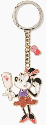 NWT Kate Spade New York Key Fobs Minnie Mouse Metal Keyfob