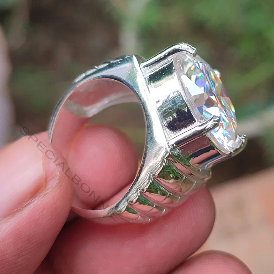 Rare 16.10 Ct Certified Diamond Men's Ring! FREE Diamond studs! Tariff Free. - Image 3 of 4