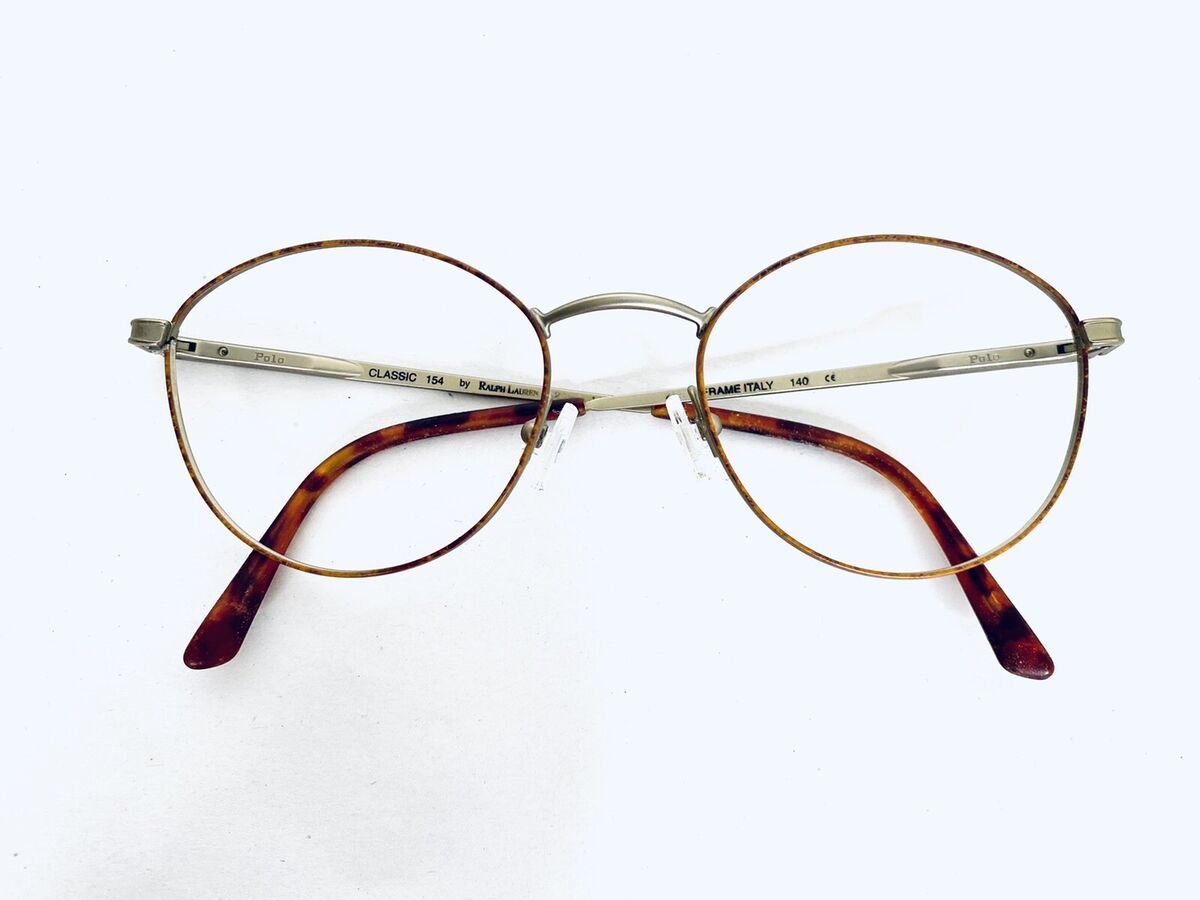 Ralph Lauren Thin Gold Tortoise Metal Oval Round Glasses Ralph Lauren Thin Gold Tortoise Metal Oval Round Glasses