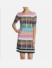 Eliza J Short Sleeve Jersey Shift Dress Crew Neck Short Sleeves Womens Size 8