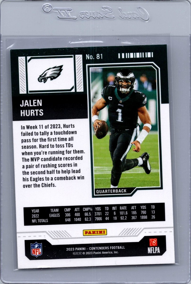 2023 Panini Contenders Season Ticket Jalen Hurts #81 Eagles
