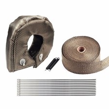 T3 Titanium Turbo Heat Shield Blanket Cover 2 50ft Exhaust Header Wrap Tape