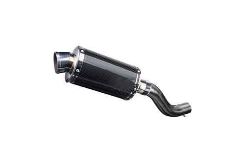 Ducati Scrambler 800 2015-2021 Slip On 9" Oval Carbon Exhaust Muffler Kit - Picture 4 of 5