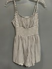 Women’s Hollister Plaid Open Back Romper, Size XS, Worn One Time — photo 1