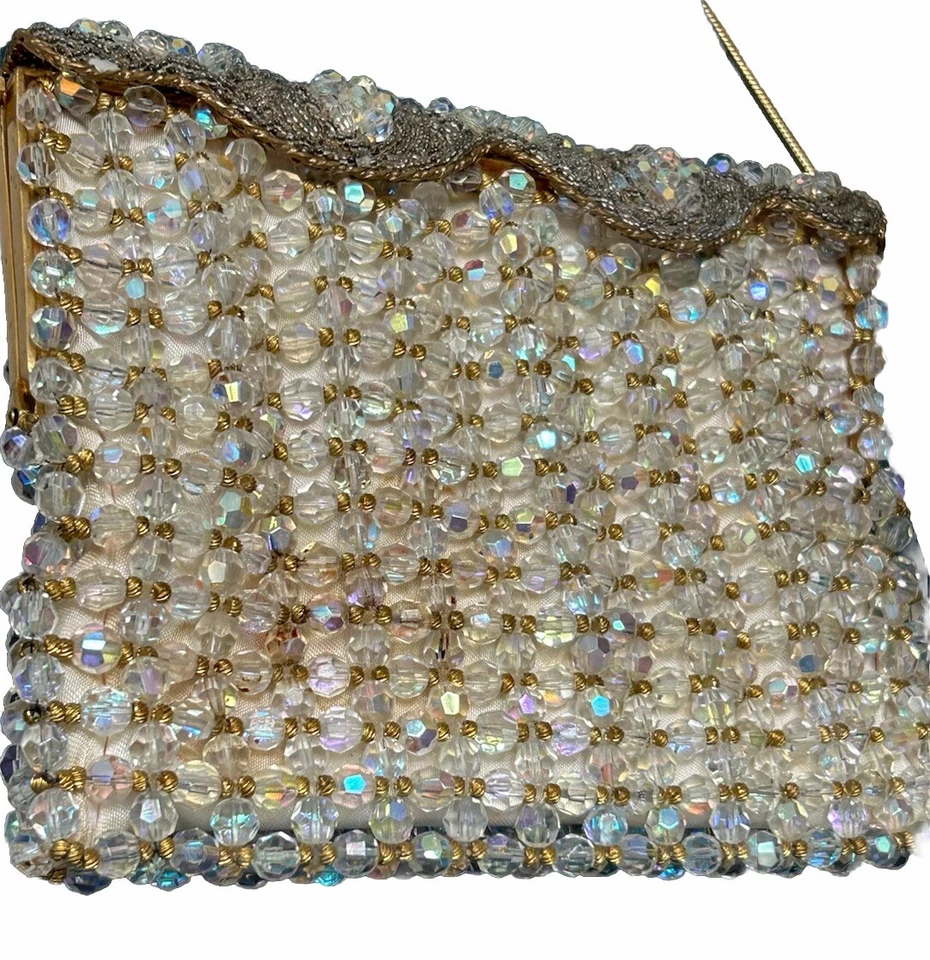 Vintage Austrian Crystal Evening Bag Handmade In Belgium. - Image 3 of 4