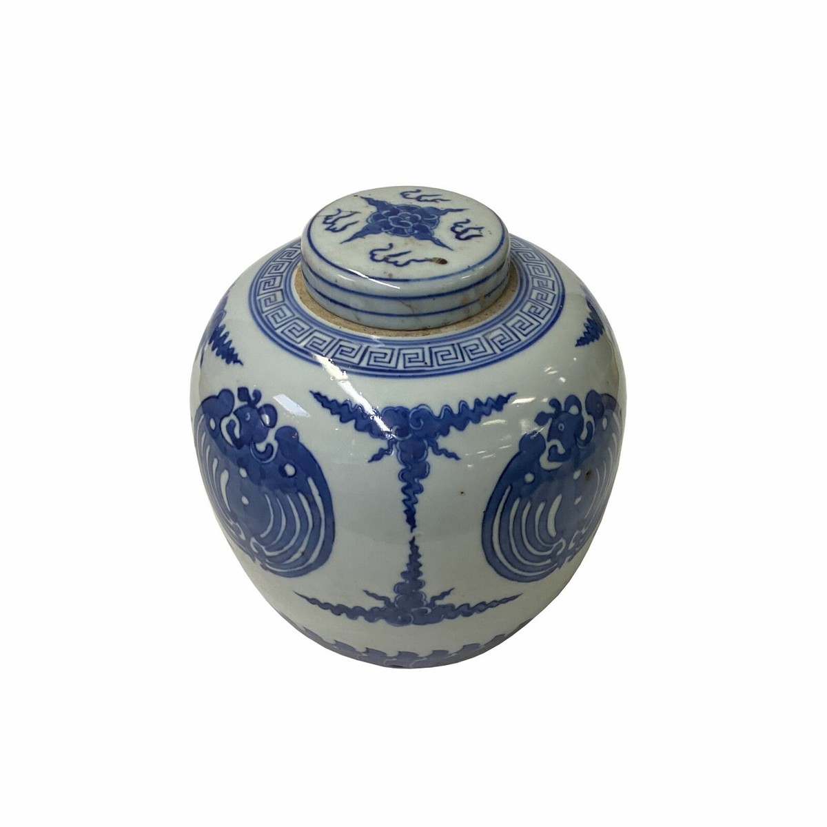 Hand-paint Artistic Phoenix Graphic Blue White Porcelain Ginger Jar ws1728S Hand-paint Artistic Phoenix Graphic Blue White Porcelain Ginger Jar ws1728S