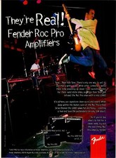 1997 VINTAGE 8X11 PRINT Ad FOR FENDER GUITARS ROC PRO AMPLIFIERS THEY'RE REAL!!
