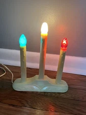 NOMA 3 Light Candolier Christmas Holiday Window Red White & Blue