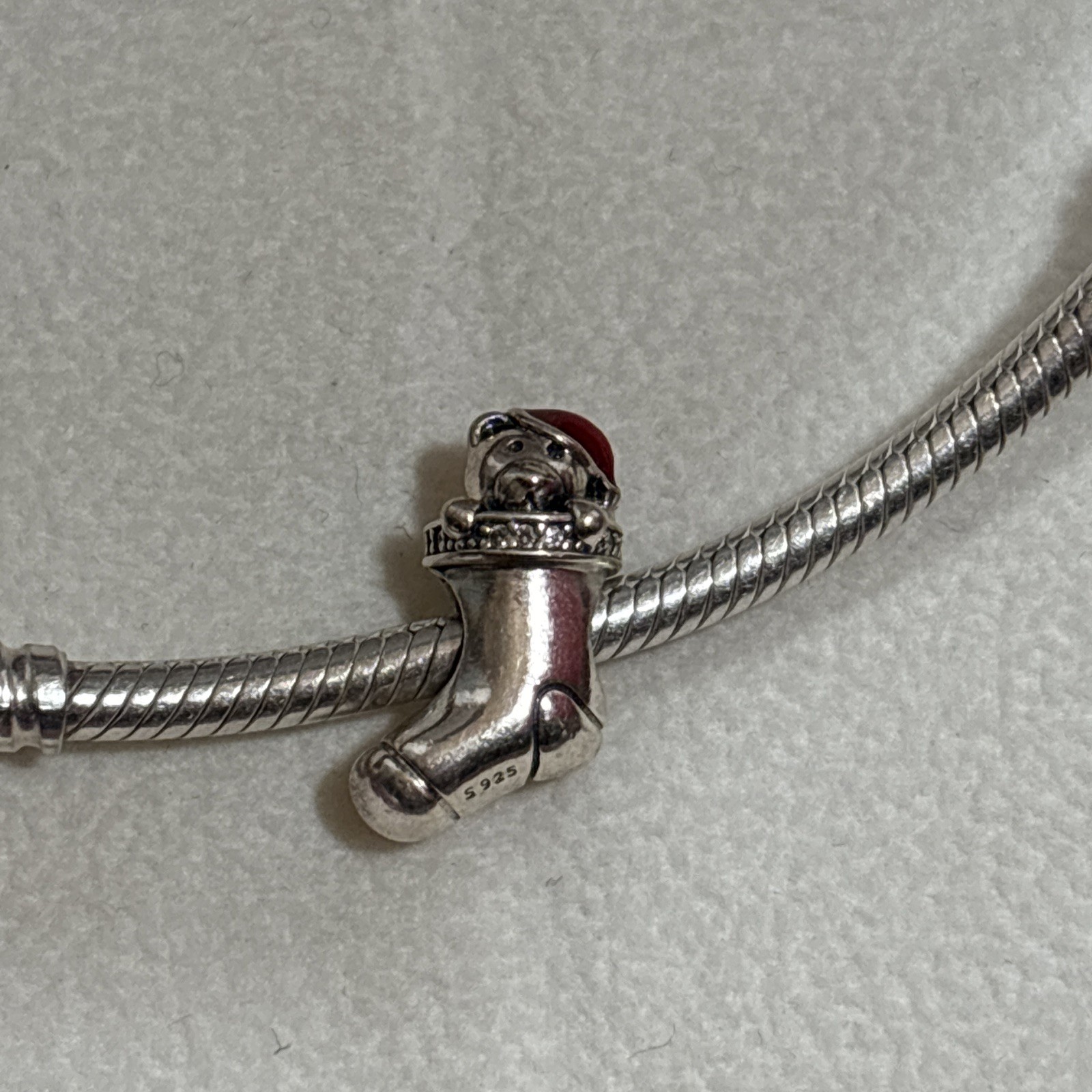 Authentic Christmas Stocking Sterling Silver Char… - image 3